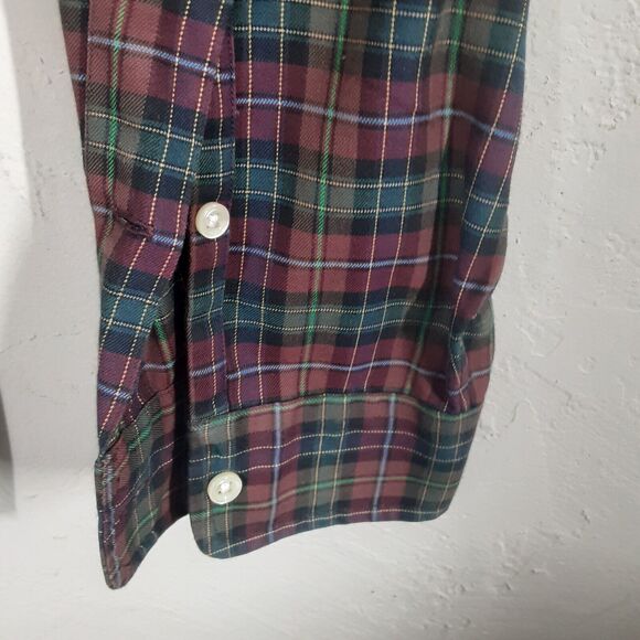 Ralph Lauren Adult Mens L Tartan Plaid Classic Fit Long Sleeve Button Up Shirt - Picture 5 of 8